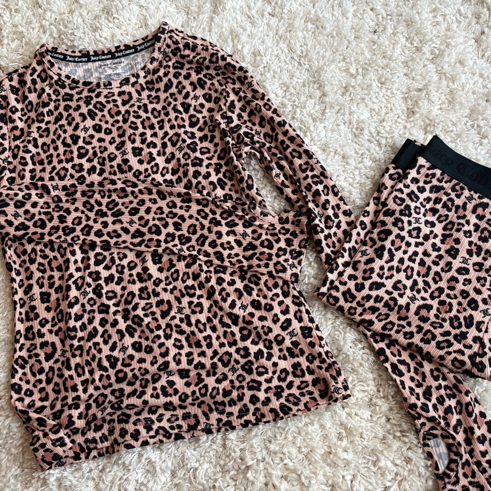 NWOT Woman’s Leopard Print Juicy Couture Pajama Set